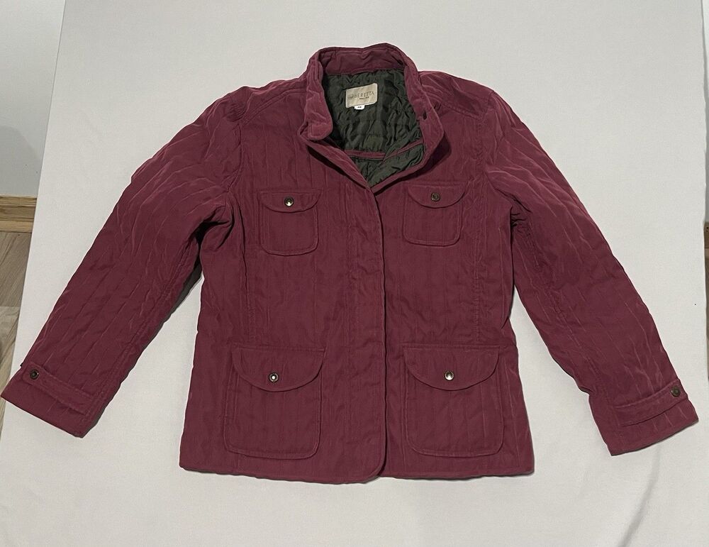 Beretta Women's Quilted Thermore Utility Field Jacket Berry/Plum Size IT 48